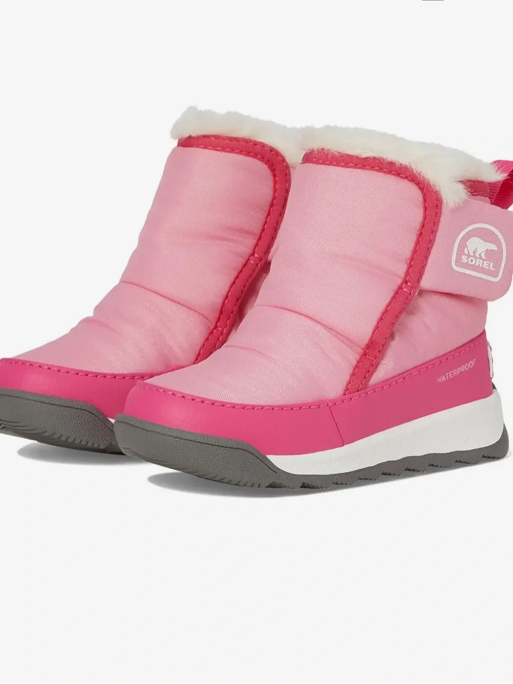 Sorel Kids' Pink Winter Boots with Faux Fur Cuff